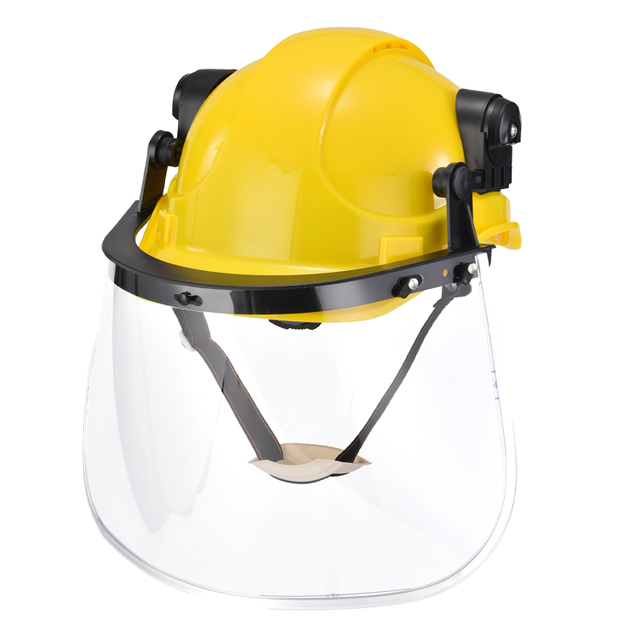 Casco de seguridad ventilado con visera de protección facial