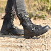 Botas de trabajo de seguridad tácticas con punta de acero combate militar a prueba de agua H-9438