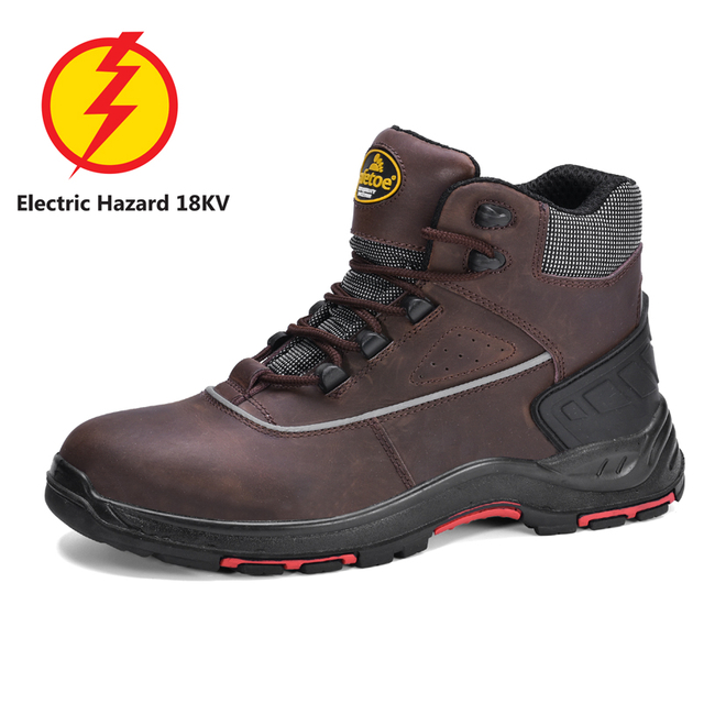 Botas de trabajo eléctricas dieléctricas aisladas de 18kv para nieve de zapatos de seguridad con aislamiento de invierno