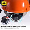 Helmets de bosque con escudo facial M-5009 naranja