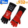 Guantes de soldadura con láser Guantes de prueba de calefacción de cuero FL-1026