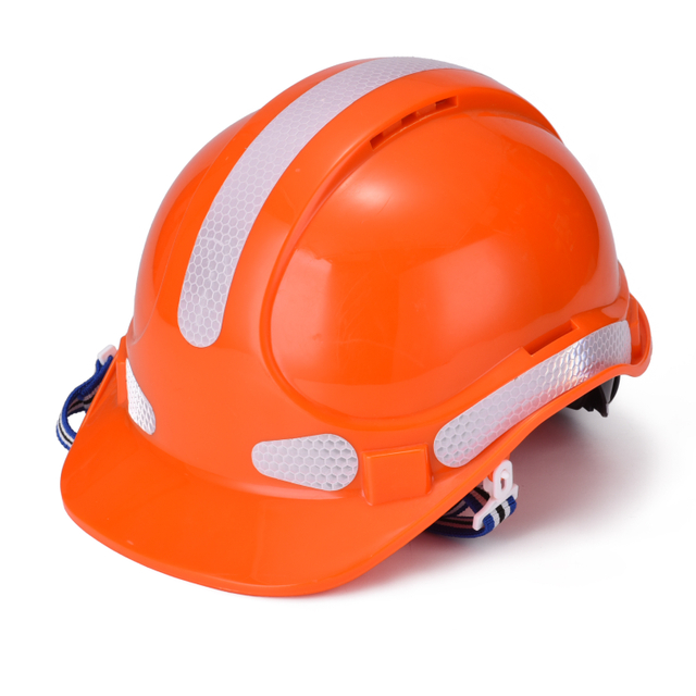Helmets de trabajo de perilla rotativa ajustable W-018 Naranja