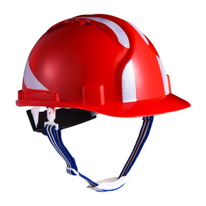 Casco de seguridad rojo para la construcción W-036