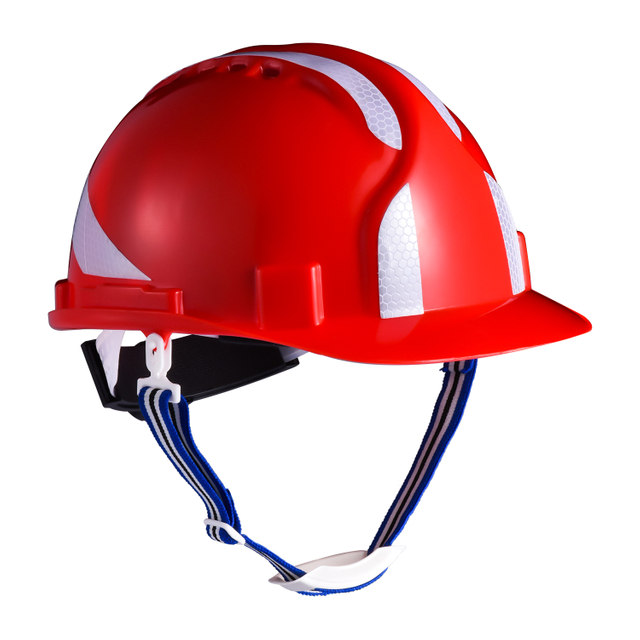 Casco de seguridad rojo para la construcción W-036