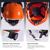 Helmets de seguridad y escudo de cara y oreja M-5009 rojo