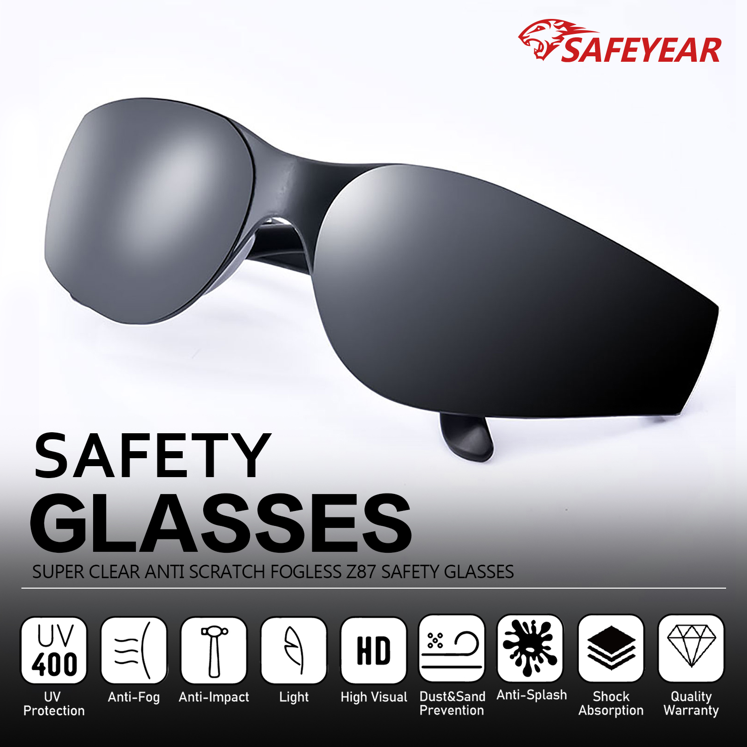 Gafas de sol de seguridad protectores SG001 Negro