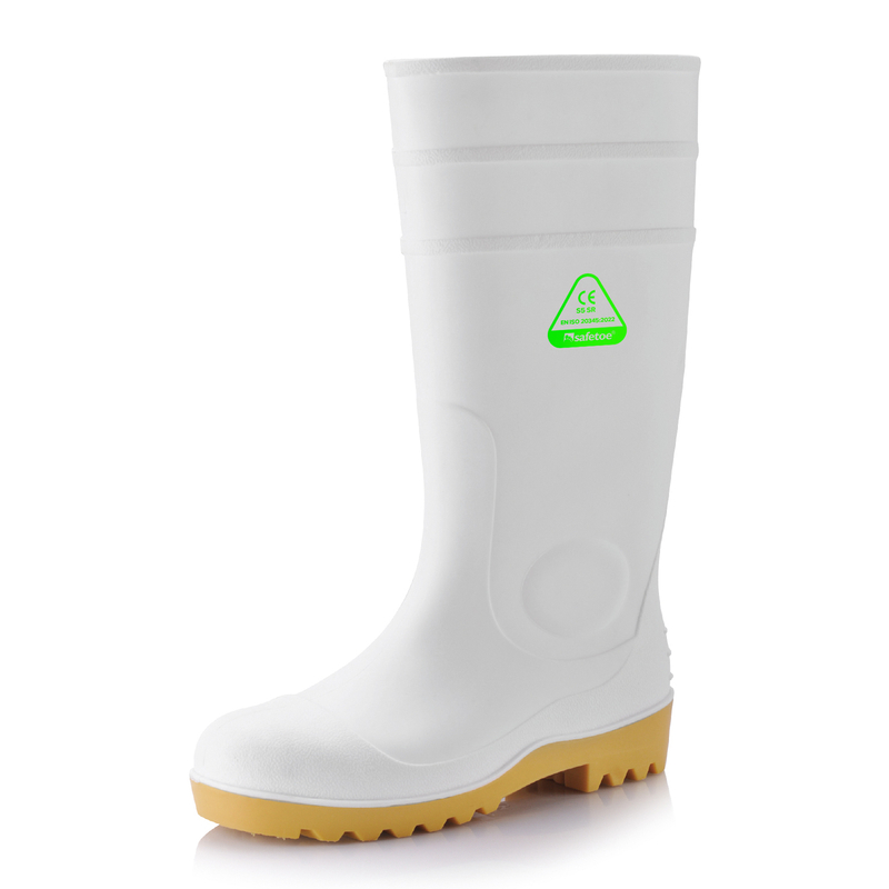 PVC Wellington Boots de lluvia W-6037 White