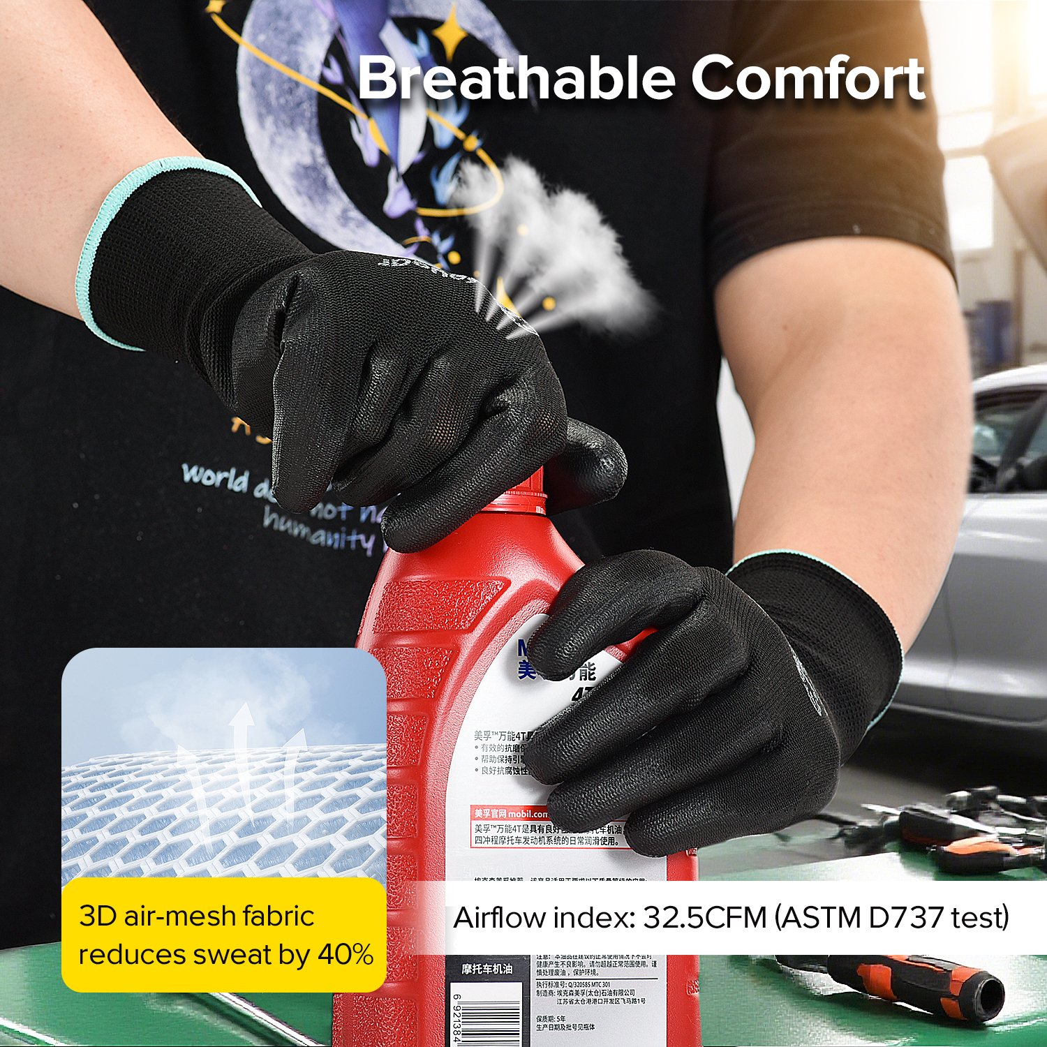 Guantes de trabajo de seguridad PU PN8003 