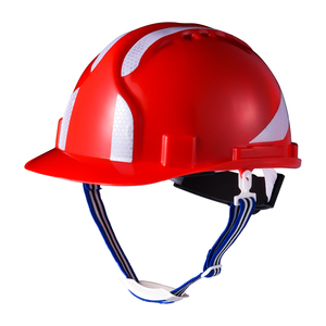 Casco de seguridad rojo para la construcción W-036
