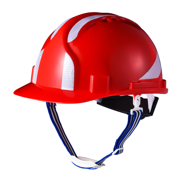 Casco de seguridad rojo para la construcción W-036