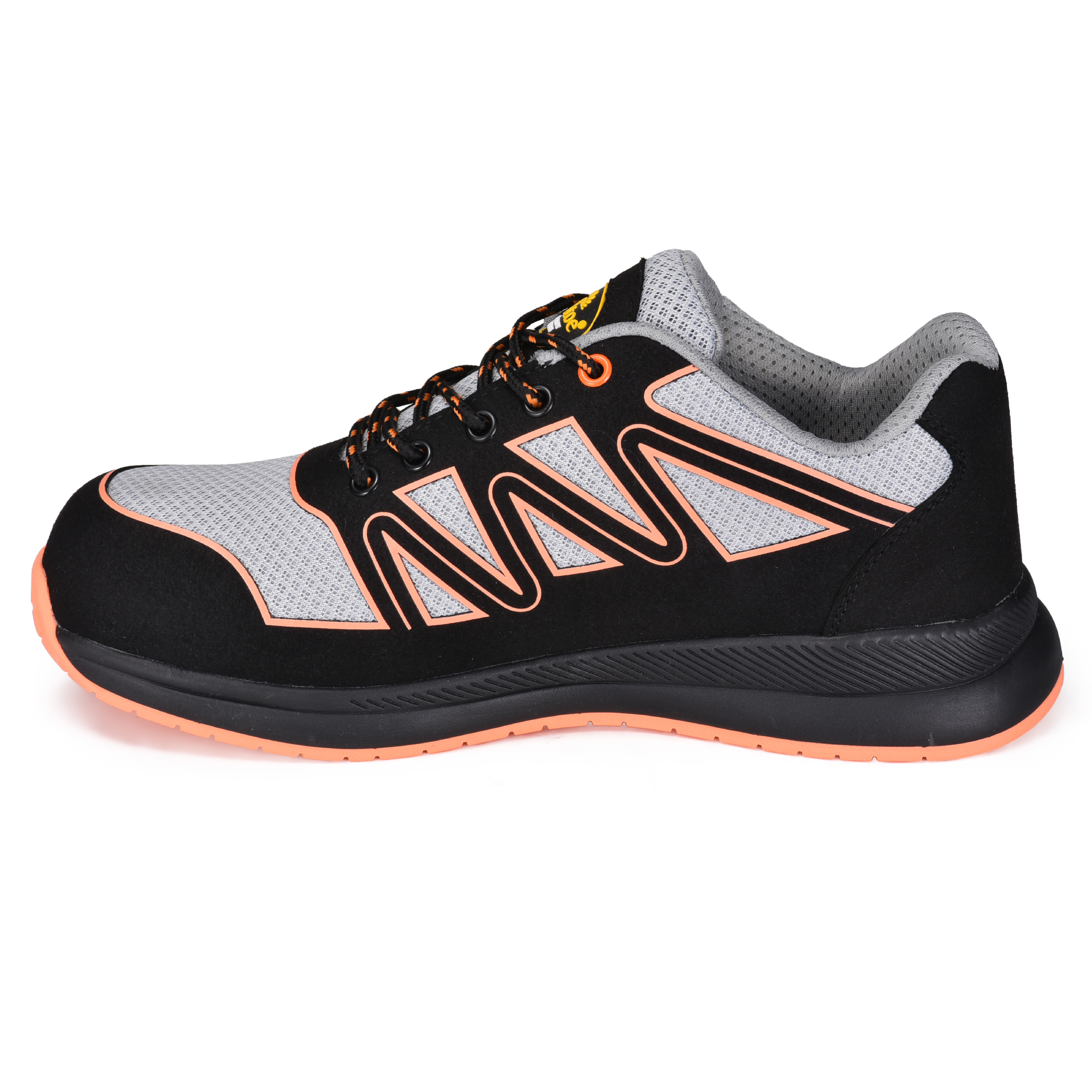 Zapatos de seguridad de tela de nailon ligeros y transpirables L-7537 Naranja