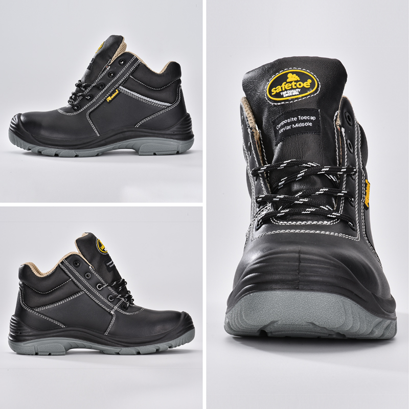 Zapatos de seguridad de alta calidad con dedos compuestos para trabajadores de la construcción M-8371