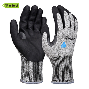 Guantes de trabajo de construcción Guantes de trabajo de seguridad resistente a los guantes PD8045 Negro