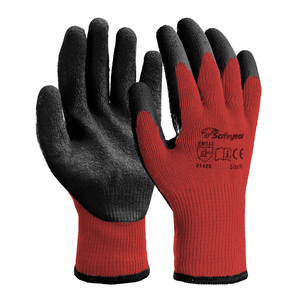 Guantes de trabajo de seguridad recubiertos de látex LY-3013 Rojo