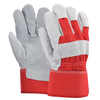  Guantes de seguridad de cuero Guantes de mecánico de trabajo Cuero FL-1015 Rojo