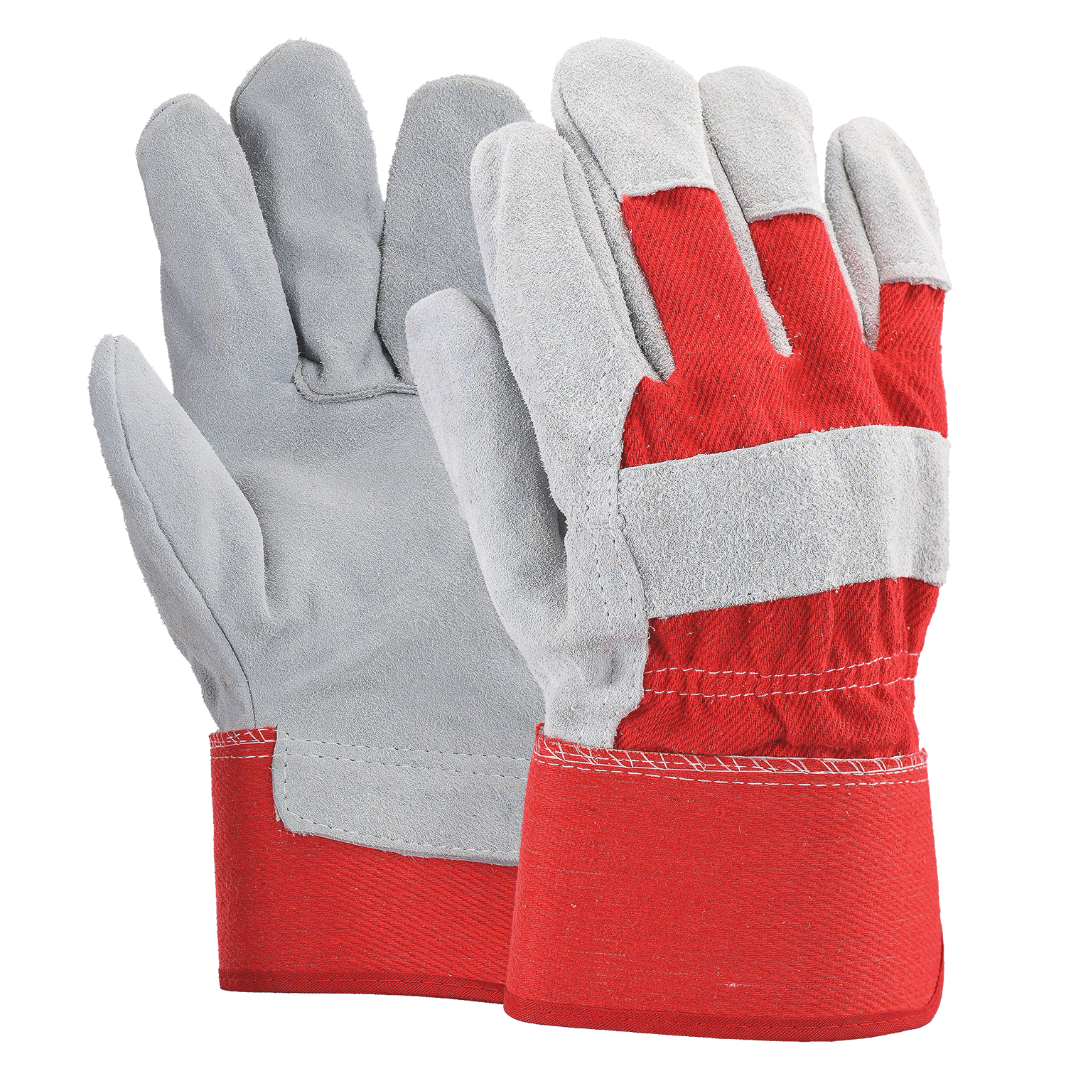  Guantes de seguridad de cuero Guantes de mecánico de trabajo Cuero FL-1015 Rojo