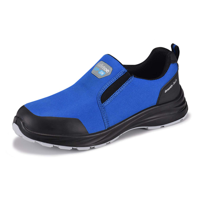Zapato de Trabajo Transpirable Zapatos de Seguridad Tipo Deportivo Ancho L-7561 Azul