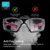 Gafas de seguridad antivaho para mujer | ANSI Z87.1 y CE EN166