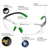 Gafas de seguridad antivaho y antiarañazos ANSI Z87.1 CE EN166 SG003 Verde