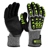 Guantes de nivel de corte HDPE Guantes de trabajo protector TPR9004 Verde