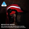 Helmets de seguridad y escudo de cara y orejera M-5009 rojo