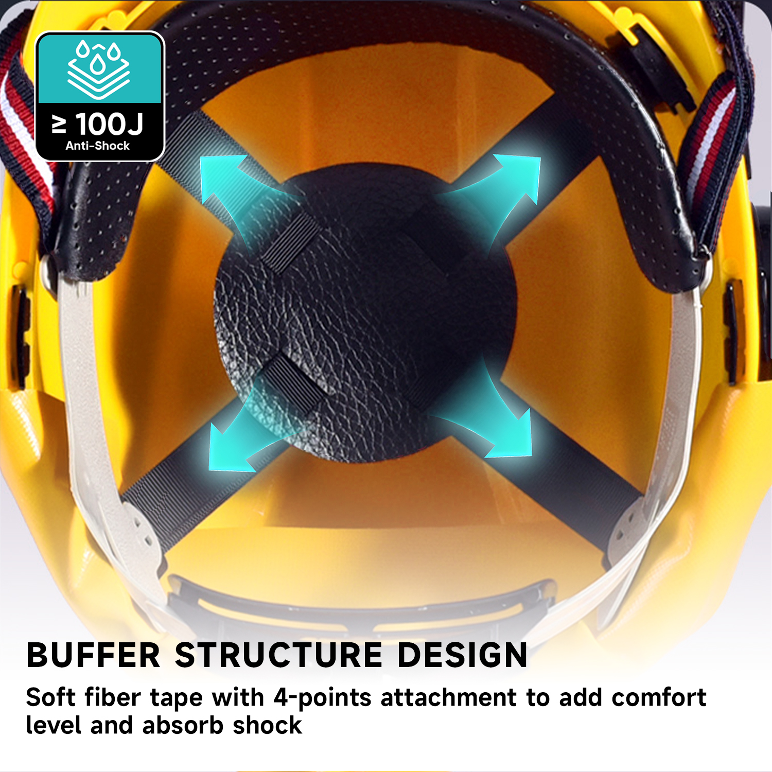 Helmets de seguridad de protección del escudo de la cara M-5009 Amarillo