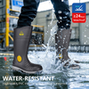 Botas de goma de goma impermeable W-6055 negro