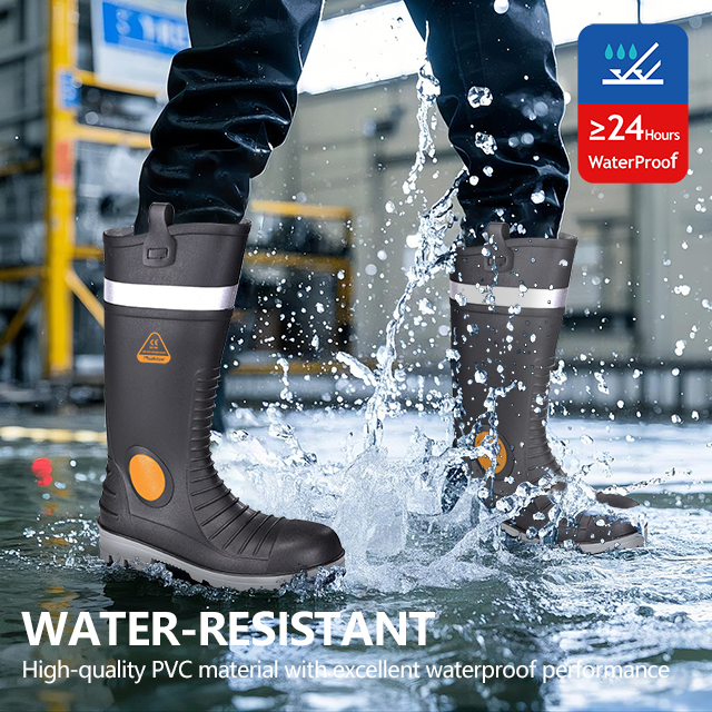 Botas de punta de acero S5 botas PVC impermeables W-6055 Aqua Guarder