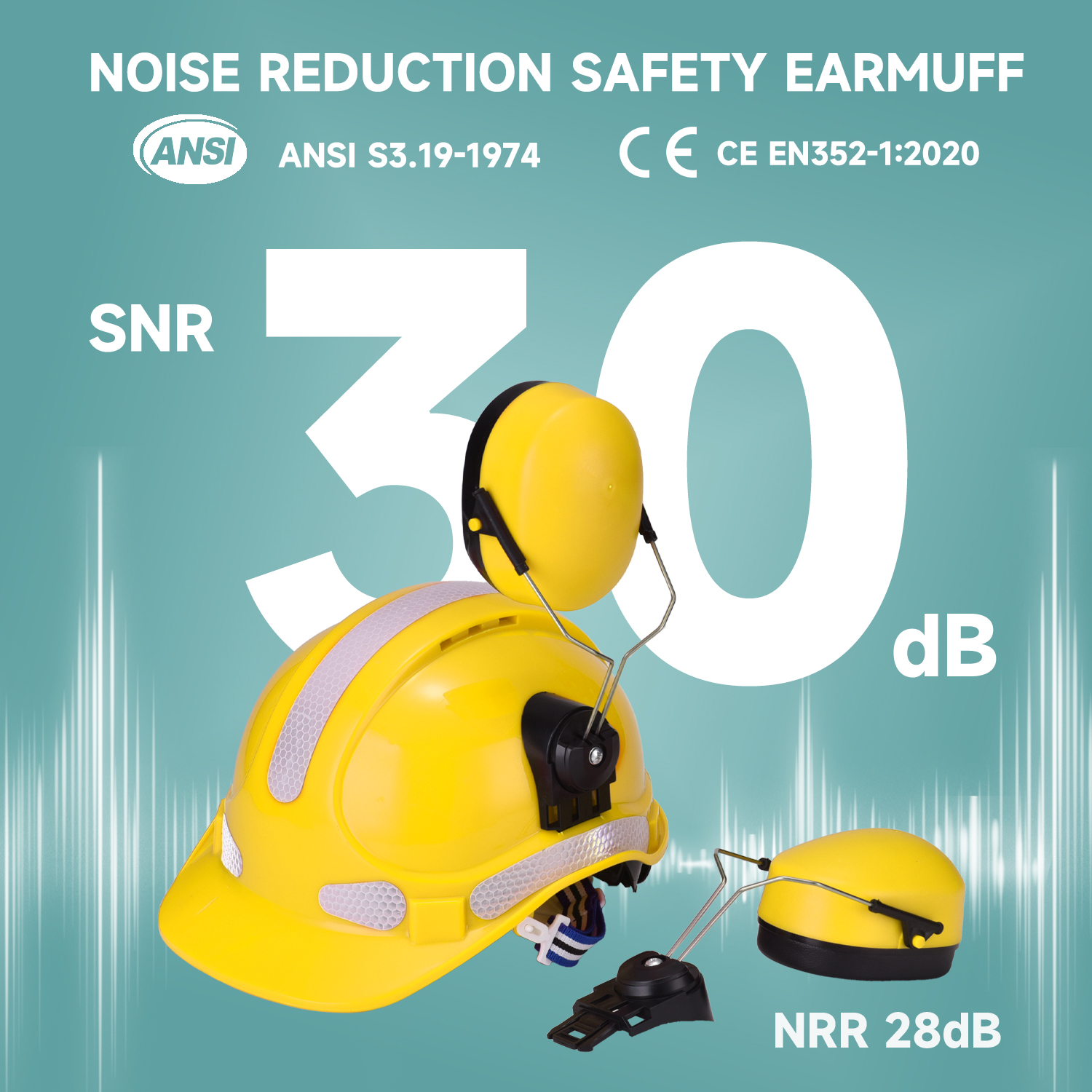 Muffs de oído de alta calidad E-2008 Amarillo