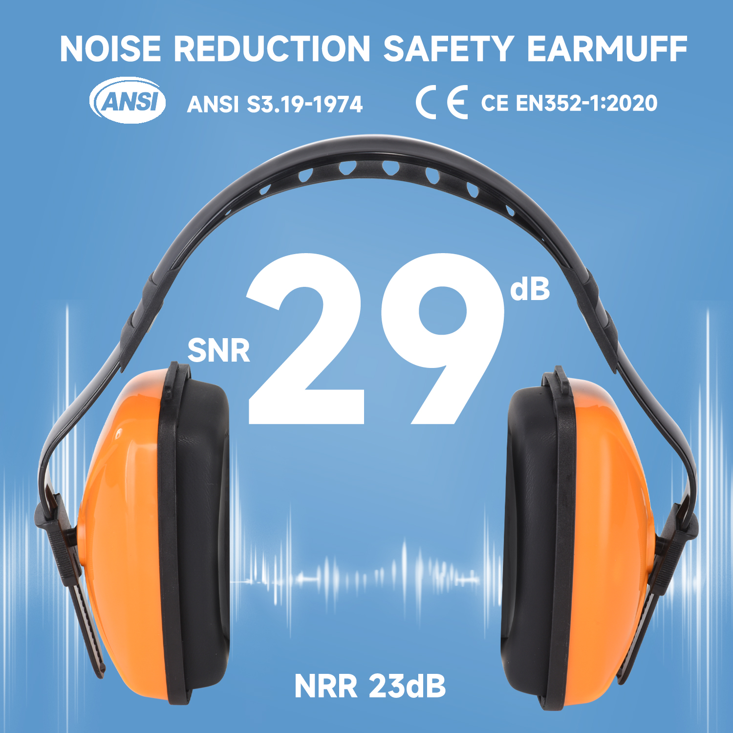 Oído oído protectores ourios EM-5003 naranja