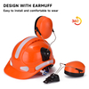  Fabricación de orejas de la construcción Casco de seguridad ABS CE Helmets de seguridad aprobados W-018 Orange