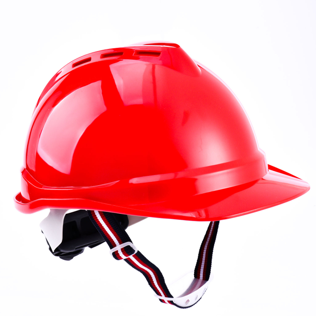 Casco de trabajo de construcción roja W-002 