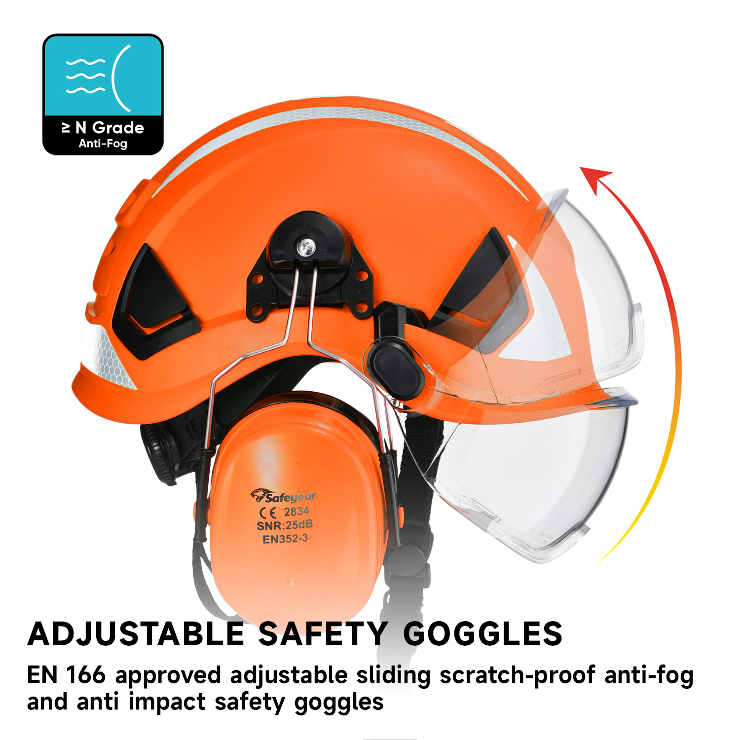 Construcción del casco Hat Hard ABS Helmets de seguridad M-5018