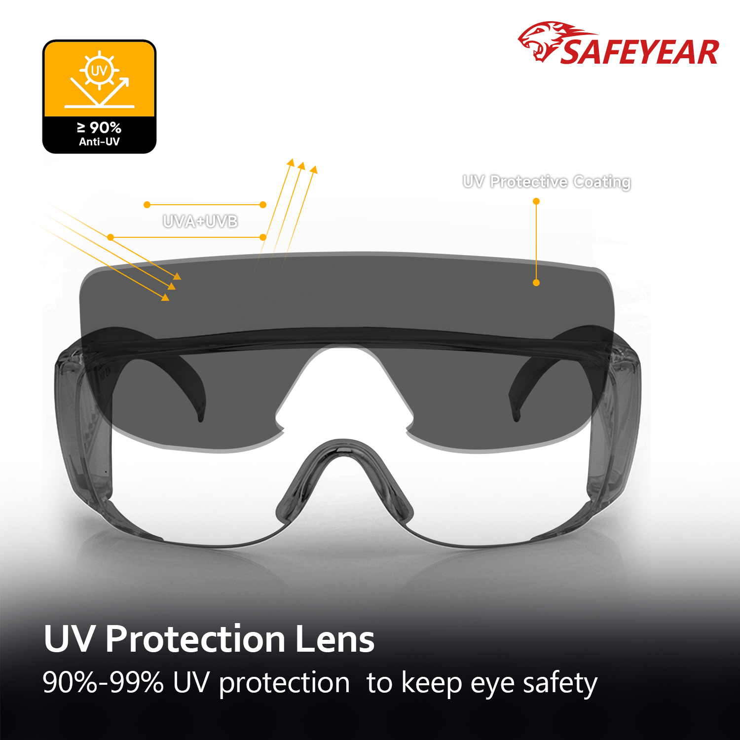 Goggles de seguridad de policabonato SG035 Negro