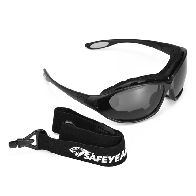 Gafas de sol de seguridad de lente negra SG002 Negro