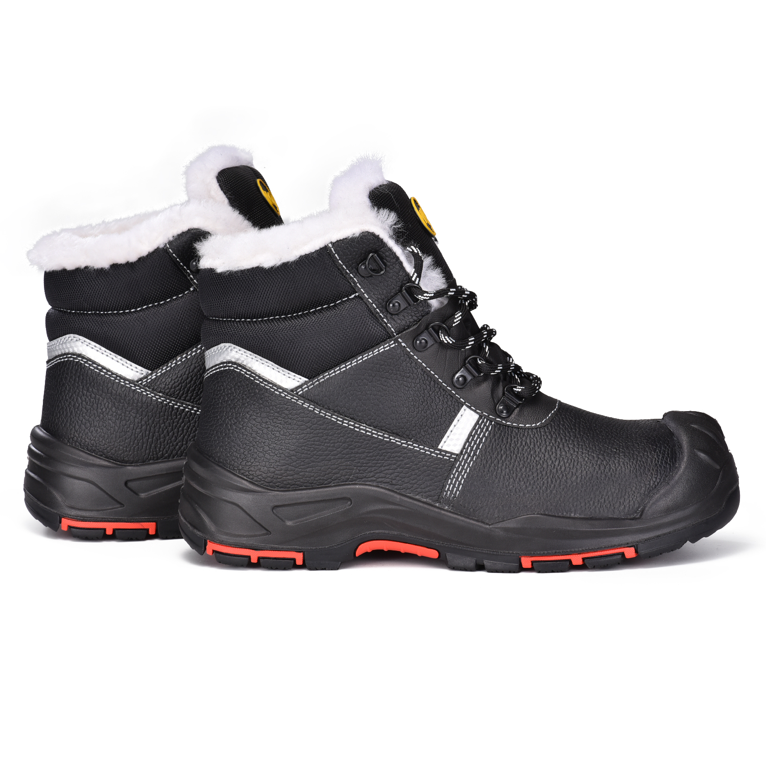 Botas de seguridad de invierno de punta compuesta de pieles para el clima frío M-8573