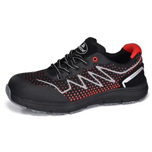 Zapatos de seguridad no metálicos ultraligeros y transpirables L-7530 rojo