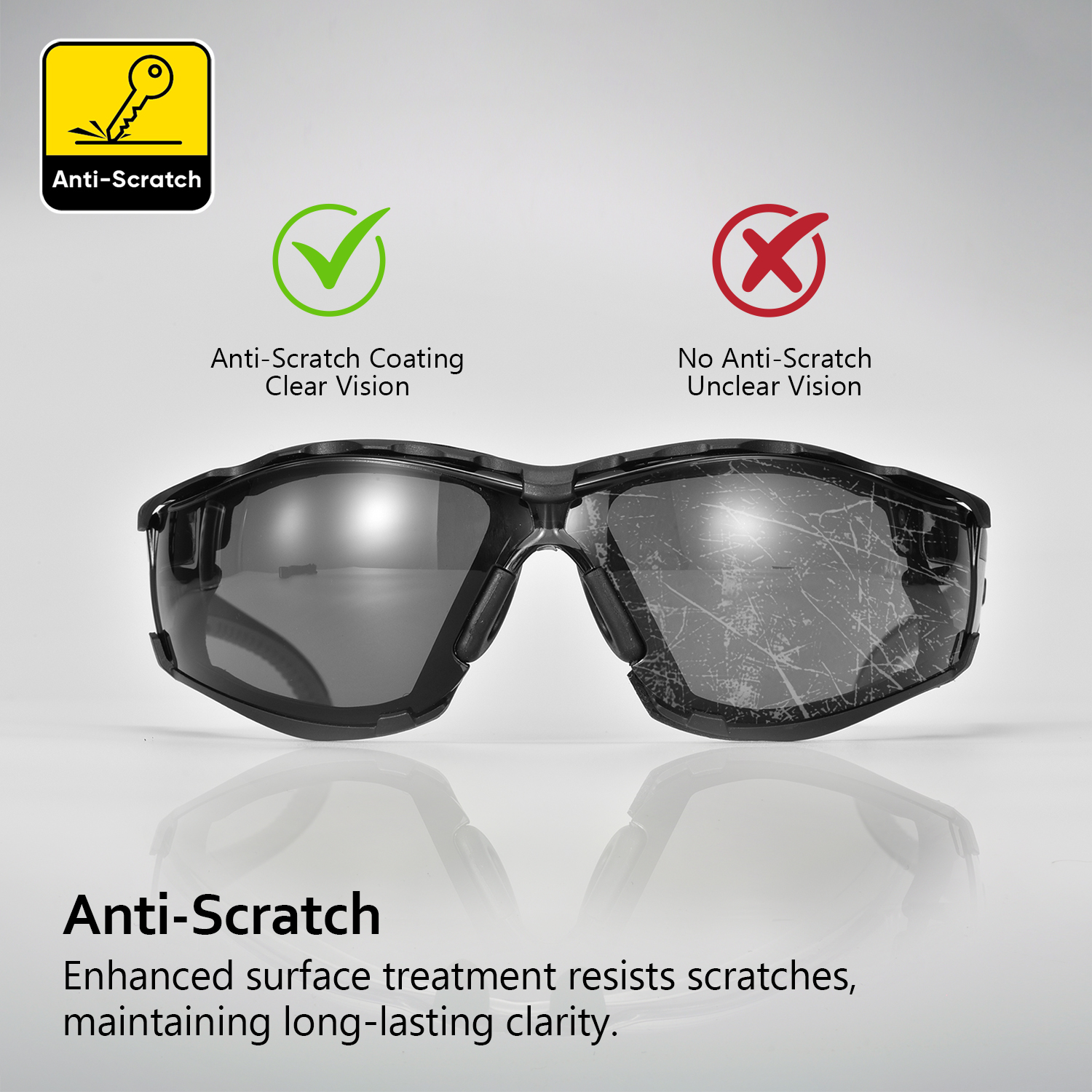 Gafas de seguridad protectores de stock listos para mujeres SG037 Negro