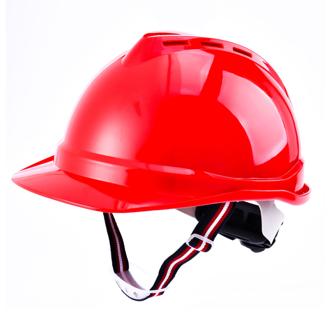 Casco de trabajo de construcción roja W-002 