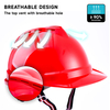 Casco de trabajo de construcción roja W-002 