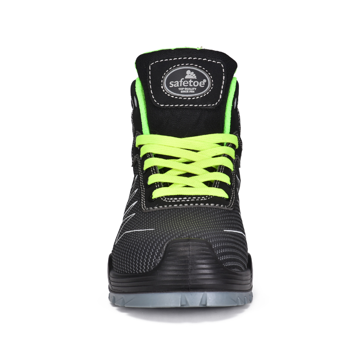 Zapatos de seguridad de tela de estilo deportivo ligero y transpirable para hombres-M-8576 verde