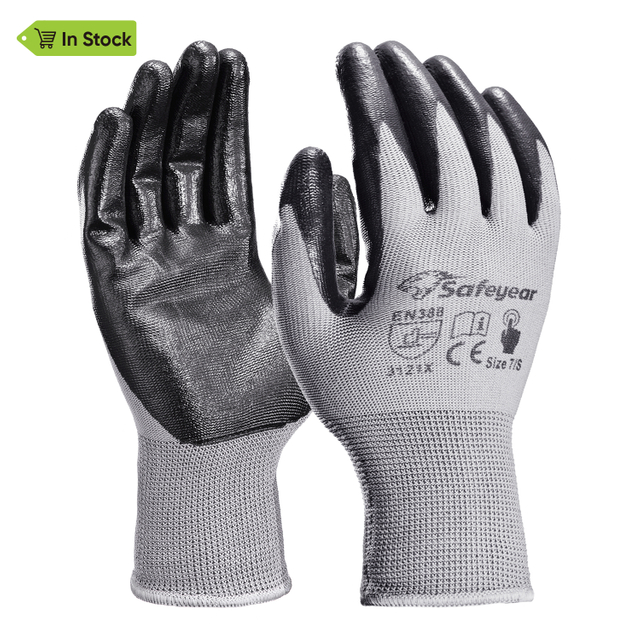 Guantes de trabajo de seguridad recubiertos de nitrilo N1552