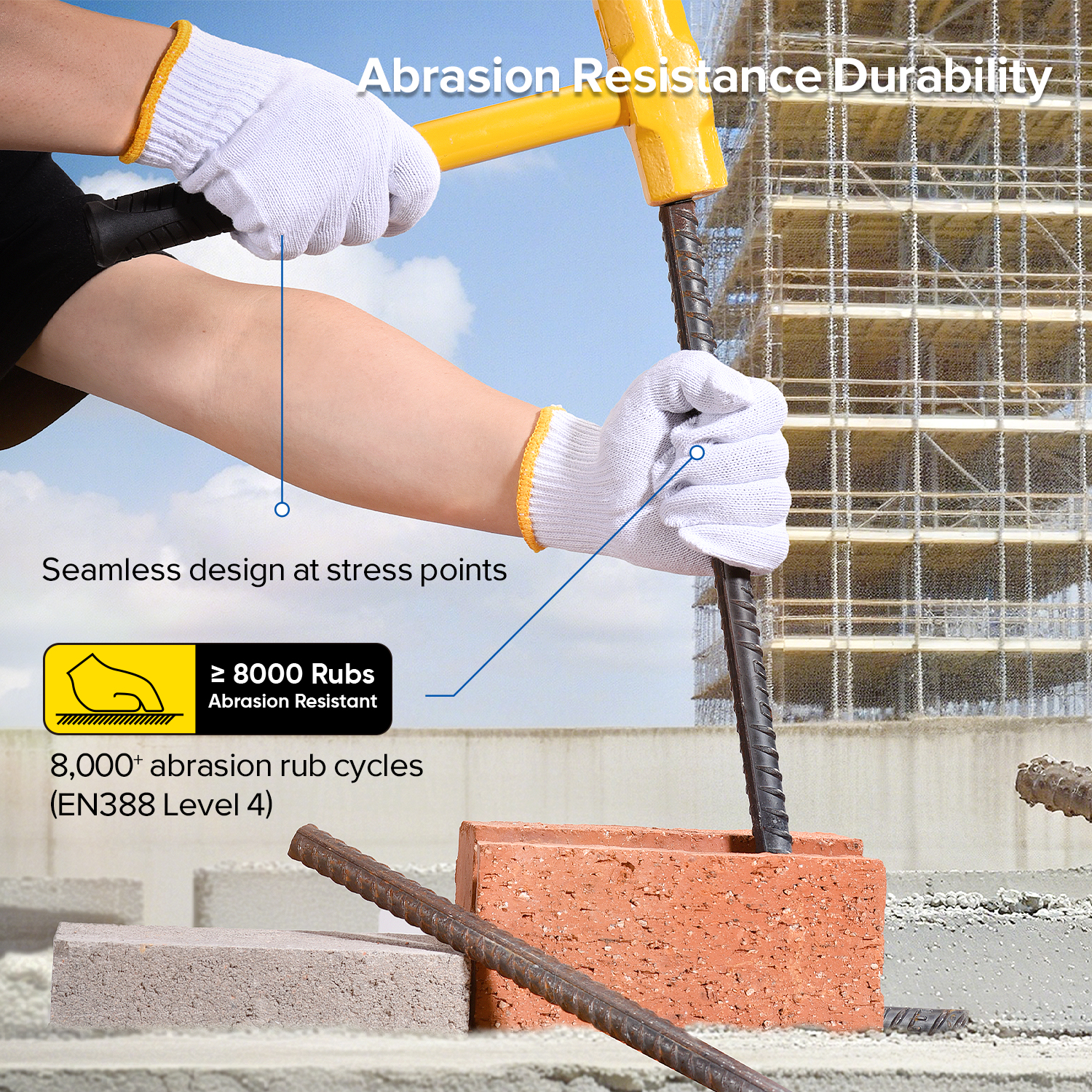 Guantes de trabajo de seguridad de algodón FL-7219