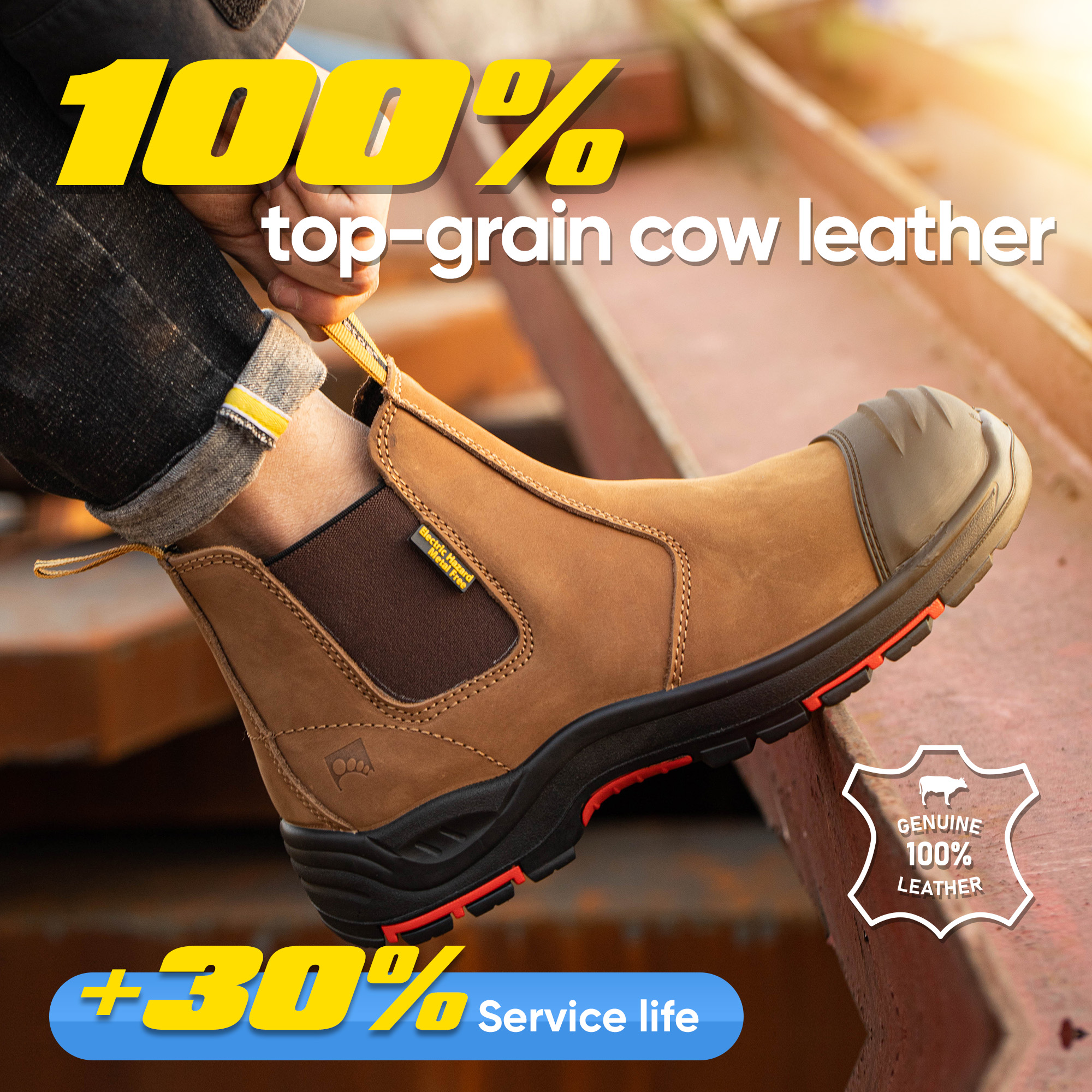 Botas de trabajo de seguridad para distribuidores para seguridad minera M-8025NB