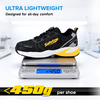 Zapatos de seguridad laboral de verano con punta de aluminio antideslizantes para trabajadores de logística L-7609 Amarillo