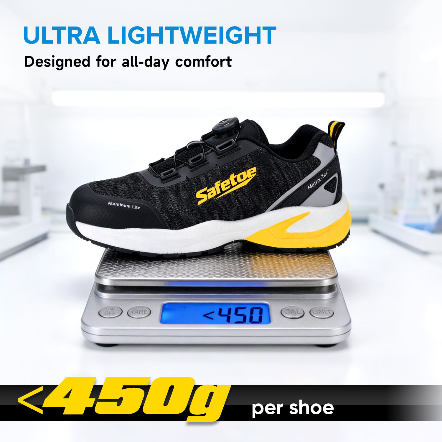 Zapatos de seguridad laboral de verano con punta de aluminio antideslizantes para trabajadores de logística L-7609 Amarillo