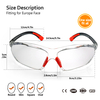 Gafas de seguridad industriales Vision de alta claridad SG003 Naranja