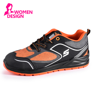 Zapatillas de deporte ligeras de moda con puntera de acero, zapatos de seguridad para mujer