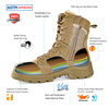 Botas de trabajo de combate táctica de combate táctica para hombres de la policía militar livianas H-9438ns