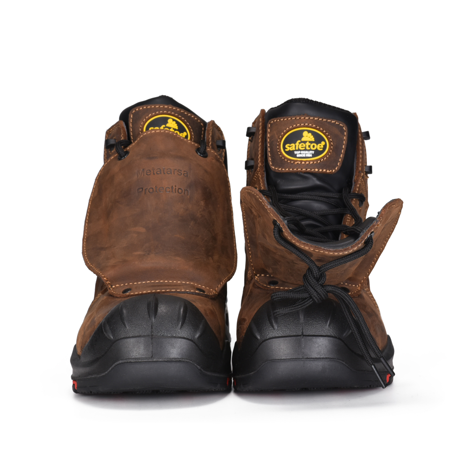 Botas de trabajo mineras de seguridad de metal sin resistencia al aceite y resbalón